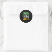 Green Bean Cerole Queen Kitchen Funny Thanksgiving ラウンドシール (バッグ)