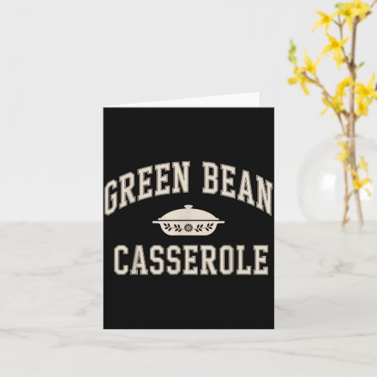 Green Bean Cerole Thanksgiving  カード (黄色い花)