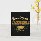 Green Bean Cerole Thanksgiving Cooking Funny  カード (黄色い花)