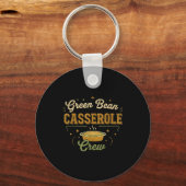 Green Bean Cerole Thanksgiving Cooking Funny  キーホルダー (正面)
