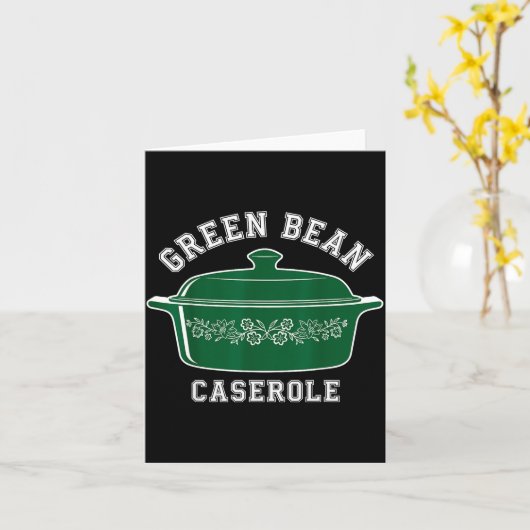 Green Bean Cerole Thanksgiving Humor Meme Men Wome カード (黄色い花)