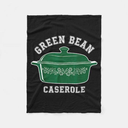 Green Bean Cerole Thanksgiving Humor Meme Men Wome フリースブランケット (正面)