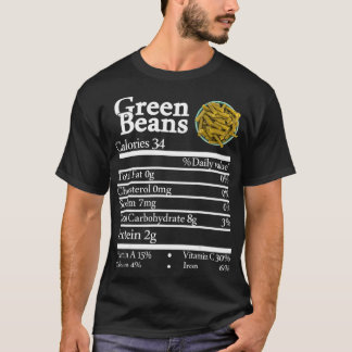 Green Bean Nutrition Facts 2020 Thanksgiving Famil Tシャツ