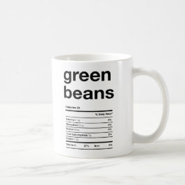 Green Beansの栄養情報の事実 コーヒーマグカップ