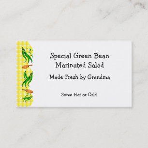 Green Beansレトロレシピラベル名刺 名刺