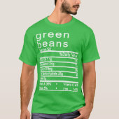 Green Beans Nutrition Factsラベル Tシャツ (正面)