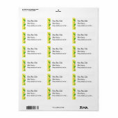 Green Beans Yellow Checksレトロ食品ラベル ラベル (フルシート)