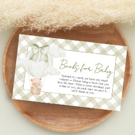 Green Bear Bearly Wait Baby Shower Books for Baby エンクロージャーカード