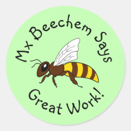 Green Bee 素晴らし Workスタンプ ラウンドシール
