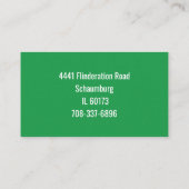 Green BeigeモダンコンサルタントカバーLater 名刺 (裏面)