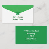 Green BeigeモダンコンサルタントカバーLater 名刺 (正面/裏面)