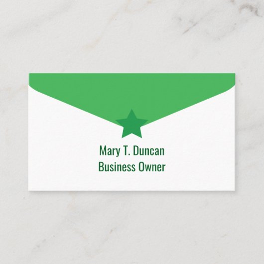 Green BeigeモダンコンサルタントカバーLater 名刺 (正面)