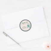Green & Beige Anniversary Thank You Sticker ラウンドシール (封筒)