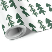 Green Beige Hand Drawn Modern Christmas ラッピングペーパー (ロールコーナー)