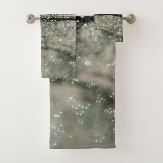 Green Beige Oceanic Glitter Glam 1 バスタオルセット (インサイチュ)