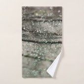 Green Beige Oceanic Glitter Glam 1 バスタオルセット (ハンドタオル)