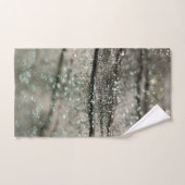 Green Beige Oceanic Glitter Glam 1 バスタオルセット (ハンドタオル)