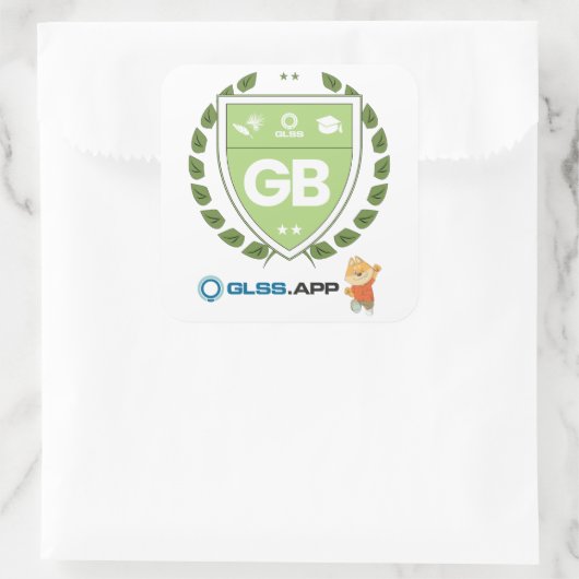 Green Belt Certified - GLSS.app スクエアシール (バッグ)