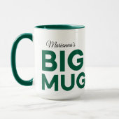 Green Big Mug | Huge Mug | Script Custom Name マグカップ (左)