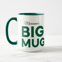 Green Big Mug | Huge Mug | Script Custom Name マグカップ