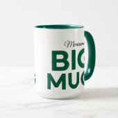 Green Big Mug | Huge Mug | Script Custom Name マグカップ (正面右)