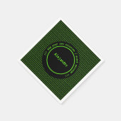 Green Binary Machine Code – コンピュータビジネスマン スタンダードカクテルナプキン (角)