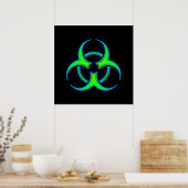 Green Biohazard Symbol Poster ポスター (キッチン)