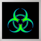Green Biohazard Symbol Poster ポスター (正面)