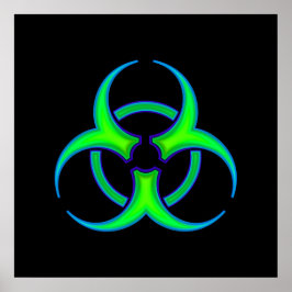 Green Biohazard Symbol Poster ポスター