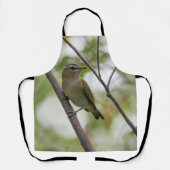 Green Bird, Red-Eyes Vireo,カナダ写真 エプロン (正面)
