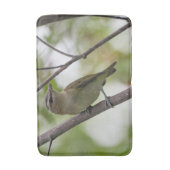 Green Bird, Red-Eyes Vireo，カナダ写真 バスマット (正面縦)