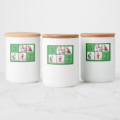 Green Birthday Boy Photo Collage Custom Party フードラベル (ボトル)