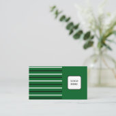 Green Black And White Line Art Business Card 名刺 (スタンド正面)