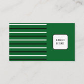Green Black And White Line Art Business Card 名刺 (正面)