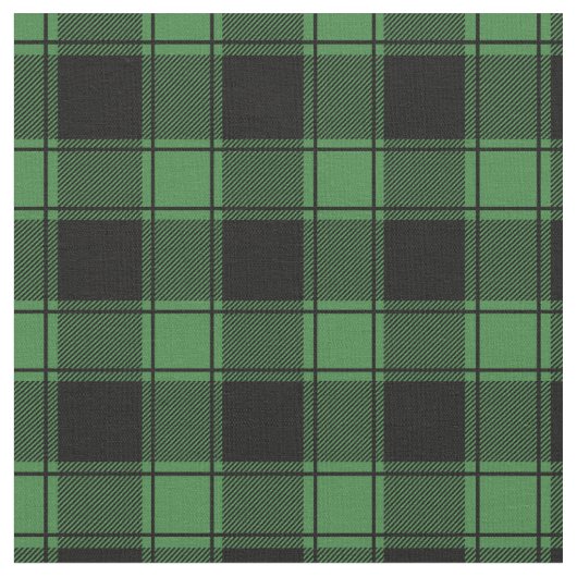 Green & Black Buffalo Plaid ファブリック (クローズアップ)