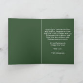 Green & Black Buffalo Plaid Merry Christmas Photo  シーズンカード (内部)