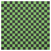 Green & Black Checkerboard ファブリック (見本)