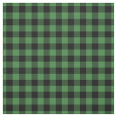Green & Black Gingham Plaid ファブリック (見本)
