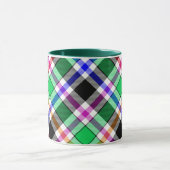 Green Black Multicolour Flannel Plaid Tartan マグカップ (中央)