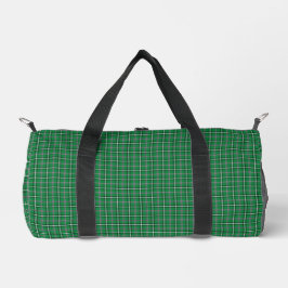 Green Black Plaid Classic Pattern ダッフルバッグ