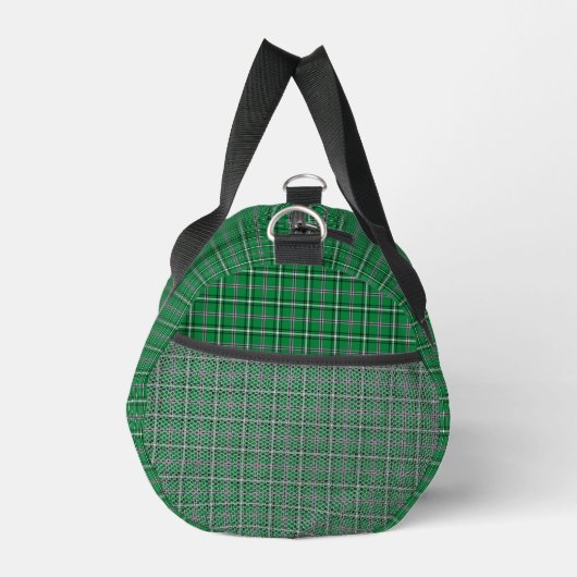 Green Black Plaid Classic Pattern ダッフルバッグ (右)