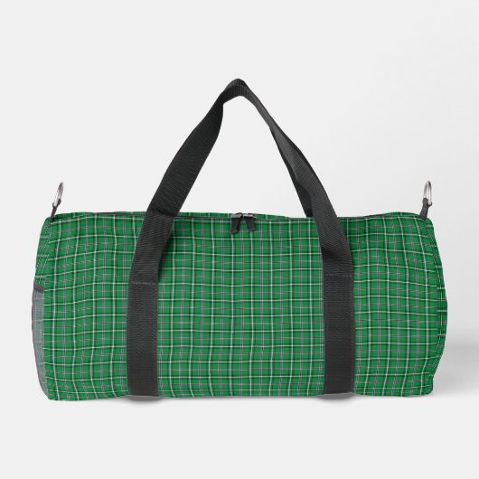 Green Black Plaid Classic Pattern ダッフルバッグ (裏面)