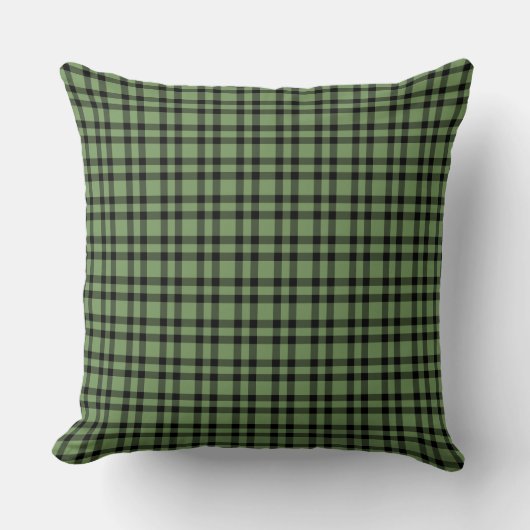 Green Black Plaid Pattern クッション (正面)