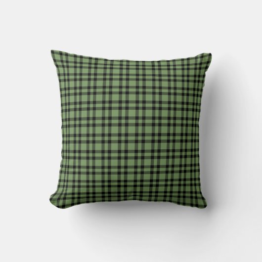 Green Black Plaid Pattern クッション (正面)
