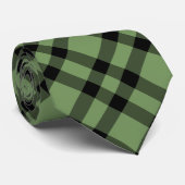 Green Black Plaid Pattern ネクタイ (ロール)