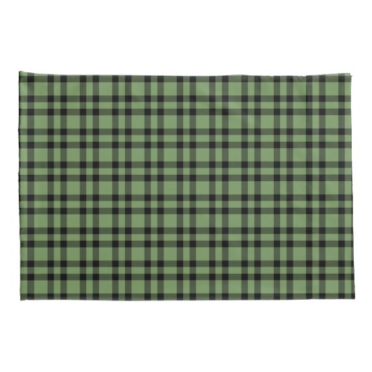 Green Black Plaid Pattern 枕カバー (裏面-右)