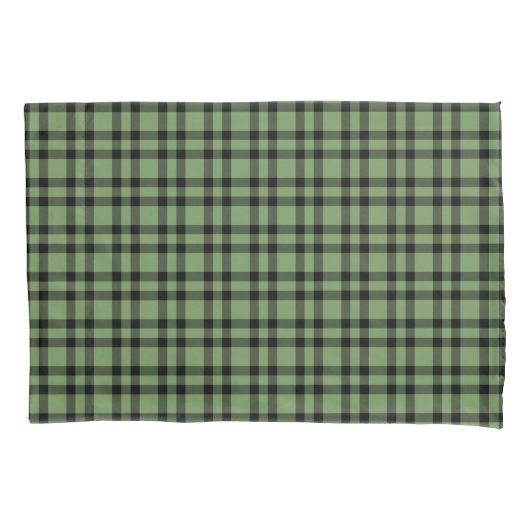 Green Black Plaid Pattern 枕カバー (正面左)
