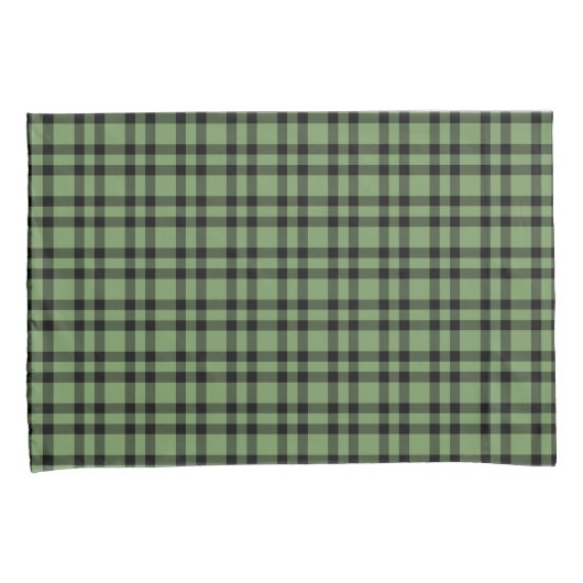 Green Black Plaid Pattern 枕カバー (正面右)