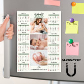 Green Black Red 2026 Calendar Photo Collage Magnet