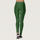 Green Black Snake Skin レギンス (裏面)